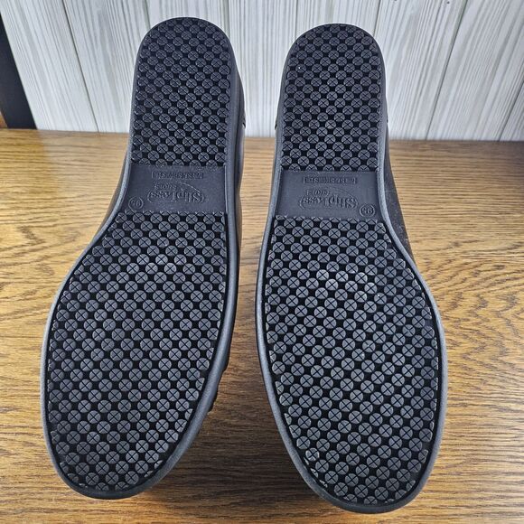 Slip Less Womens Black Comfort Lace Up Non Slip Professional Work Shoes Size 9.5 - Picture 5 of 8